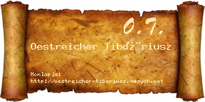 Oestreicher Tibériusz névjegykártya